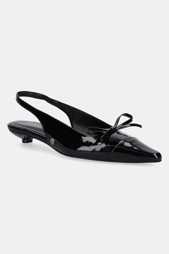 Kožené baleríny Anine Bing Zoey Slingback Heels nízký černá A.14.10790