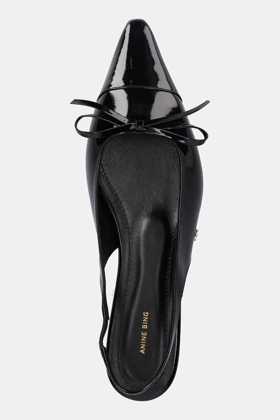 Kožené baleríny Anine Bing Zoey Slingback Heels černá A.14.10790