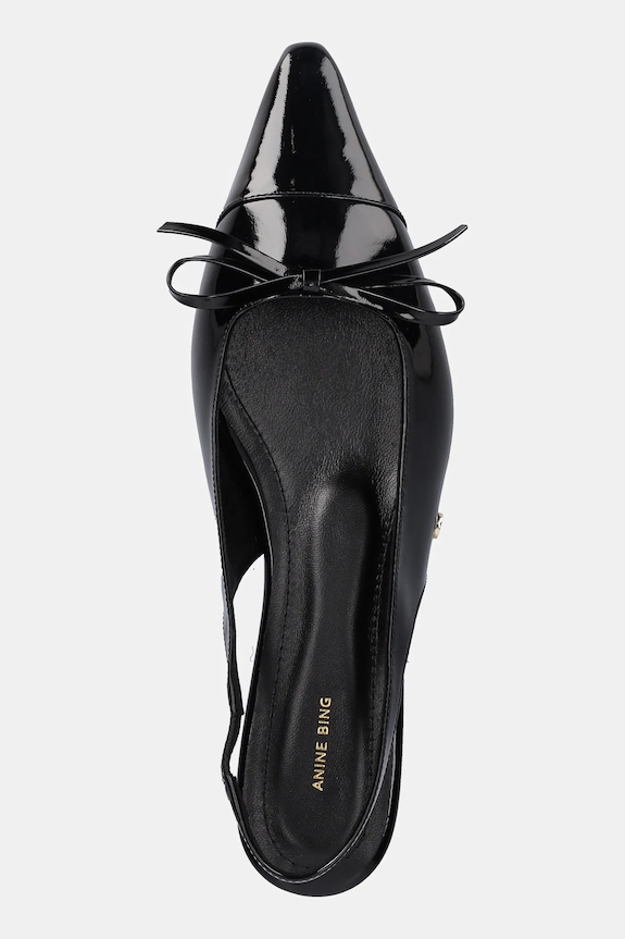Kožené baleríny Anine Bing Zoey Slingback Heels černá A.14.10790