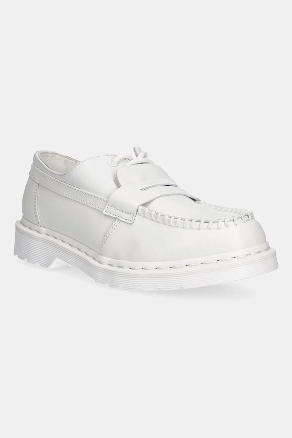 Kožne mokasinke MM6 Maison Margiela x Dr. Martens platforma bijela S66WR0029.P8031.HB009