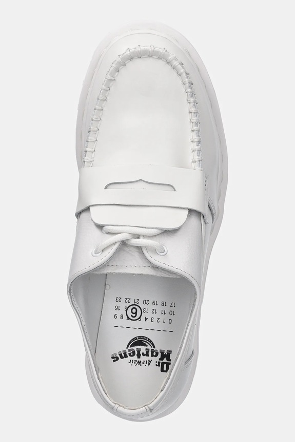 Kožne mokasinke MM6 Maison Margiela x Dr. Martens bijela S66WR0029.P8031.HB009