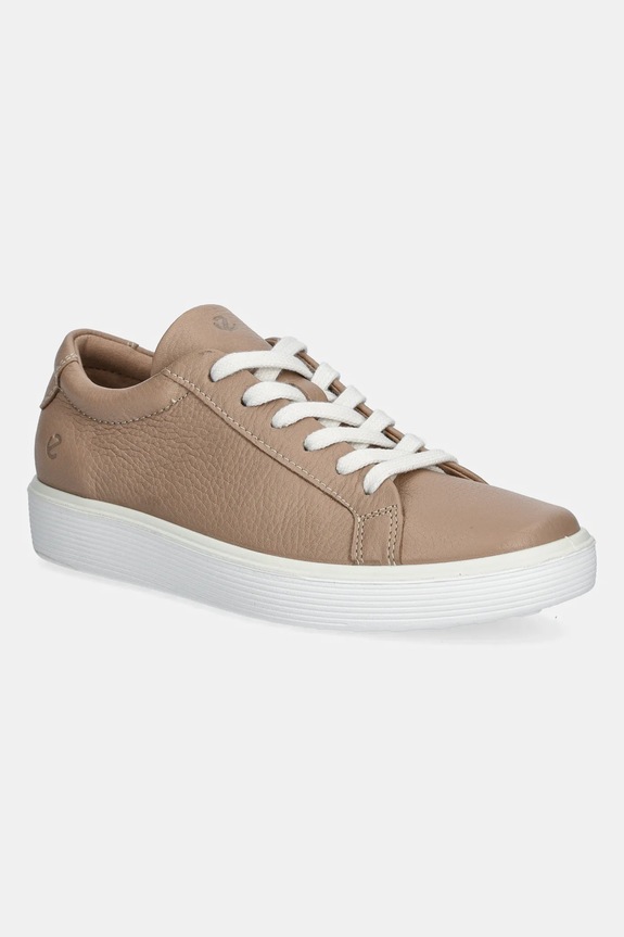 Ecco bőr sportcipő Soft lapos barna 219203.01084