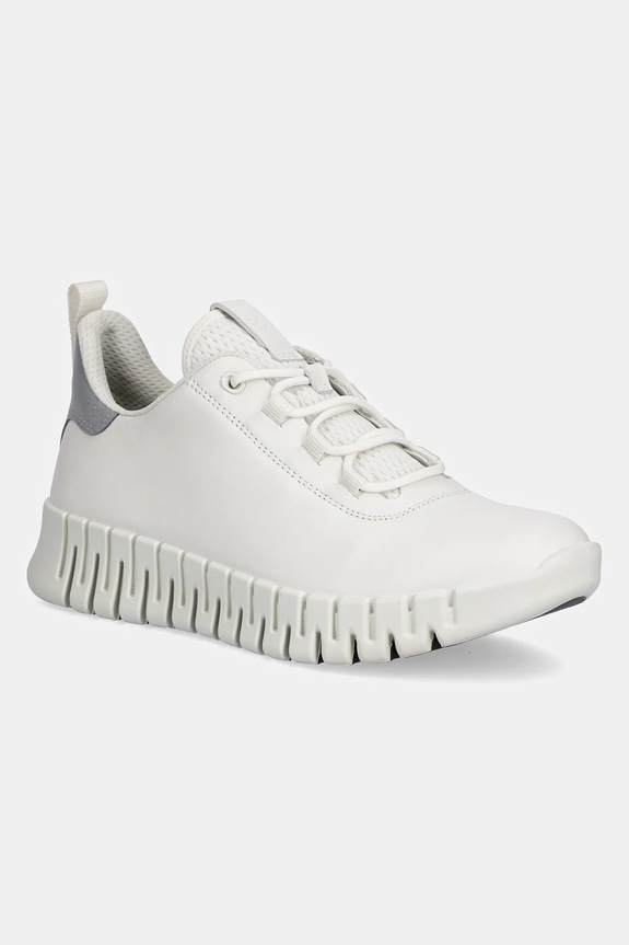 Ecco sneakersy skórzane Gruuv płaska biały 218203.60718