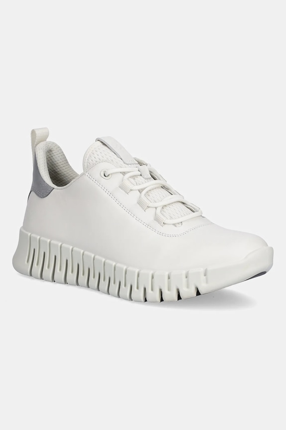 Ecco sneakersy skórzane Gruuv płaska biały 218203.60718