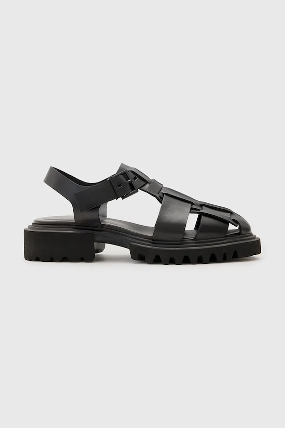 Шкіряні сандалі AllSaints Tess Sandal блок чорний W041FC