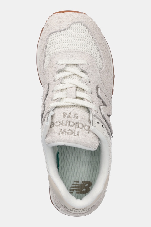 Superge iz semiša New Balance 574 bež WL574BEM
