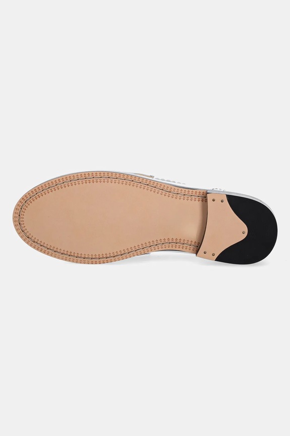Clarks Originals mocasini de piele Straven Edge 26181275 argintiu