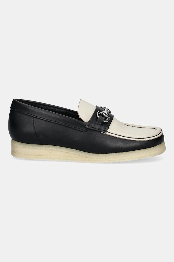 Кожаные мокасины Clarks Originals Wallabee Loafer HBIT 26181122 чёрный SS25