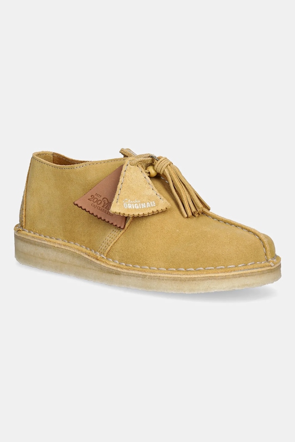 Clarks Originals scarpe in camoscio Desert Trek flat giallo 26181142
