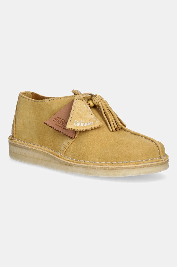 Clarks Originals scarpe in camoscio Desert Trek flat giallo 26181142