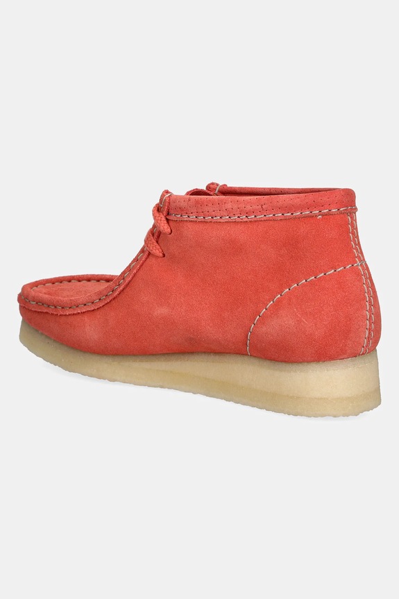 Obuwie Clarks Originals półbuty zamszowe Wallabee Boot 26181112 pomarańczowy