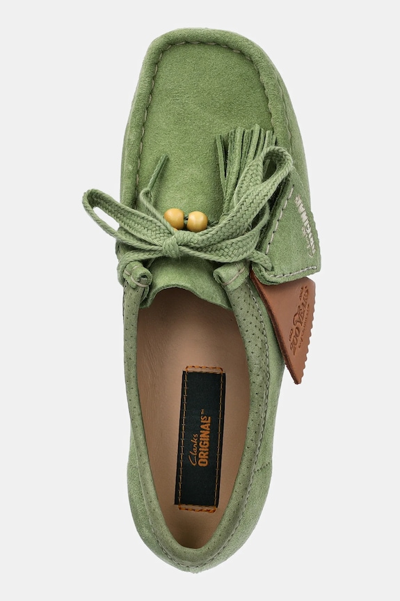 Clarks Originals scarpe in camoscio Wallabee verde 26180167