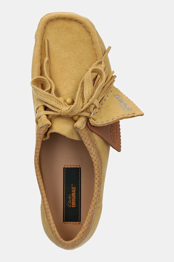Clarks Originals mocassini in camoscio Wallabee giallo 26180169