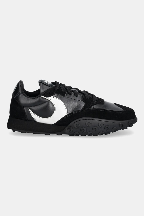 Marine Serre leather sneakers Suede Leather MS Rise WFW006A.CLEA0009 black SS25