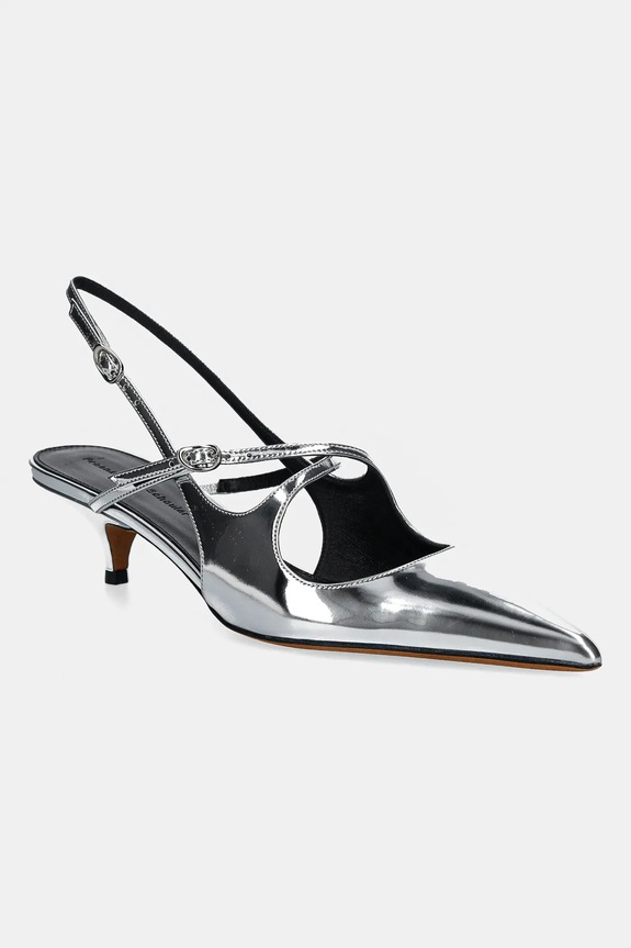 Kožené lodičky Proenza Schouler Slash nízky strieborná SH252038.F001WF.041