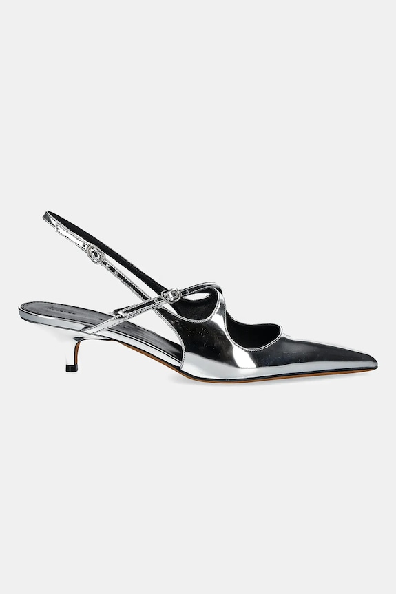 Kožené lodičky Proenza Schouler Slash SH252038.F001WF.041 strieborná SS25