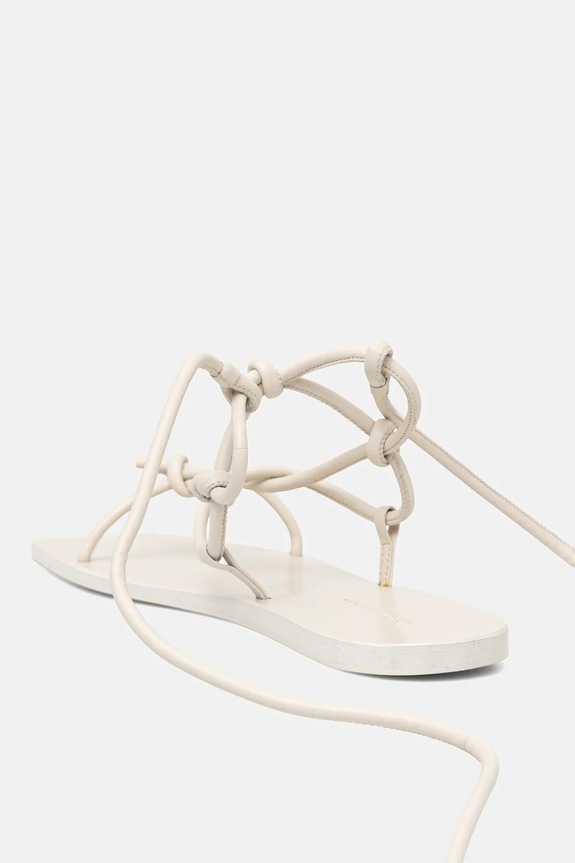 Boty Kožené sandály Rick Owens Lilies Penta LI01E4808.LLP.41 béžová