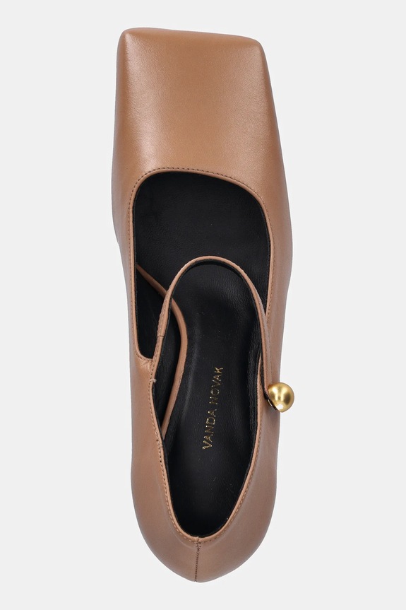 Vanda Novak bőr tűsarkú Adela barna Adela.Dark.Nude