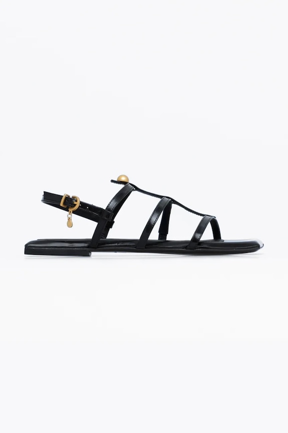 Vanda Novak sandały skórzane Bianca Bianca.Cristal.Black czarny SS25