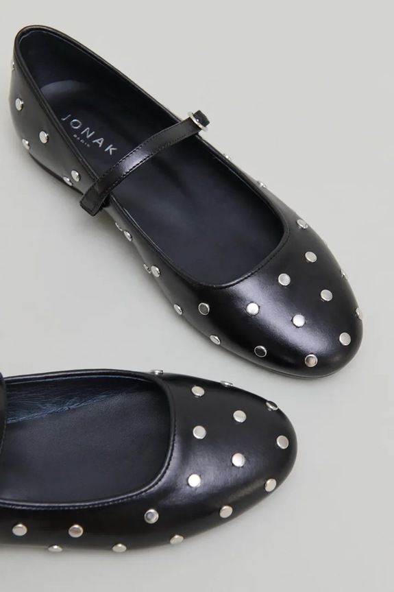 Kožené balerínky Jonak DANAELLE CUIR 3700247 čierna SS25