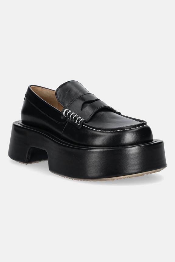 Кожени мокасини JW Anderson Platform Moccasin платформа черен FW0169.LA0020.999