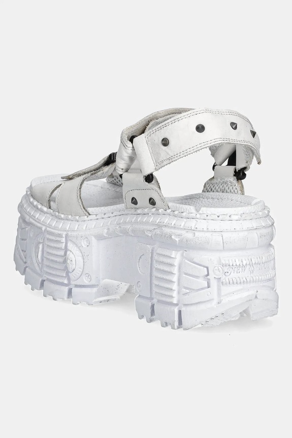 Scarpe New Rock sandali in pelle NAPA BLANCA M.BIOS120.C8 bianco