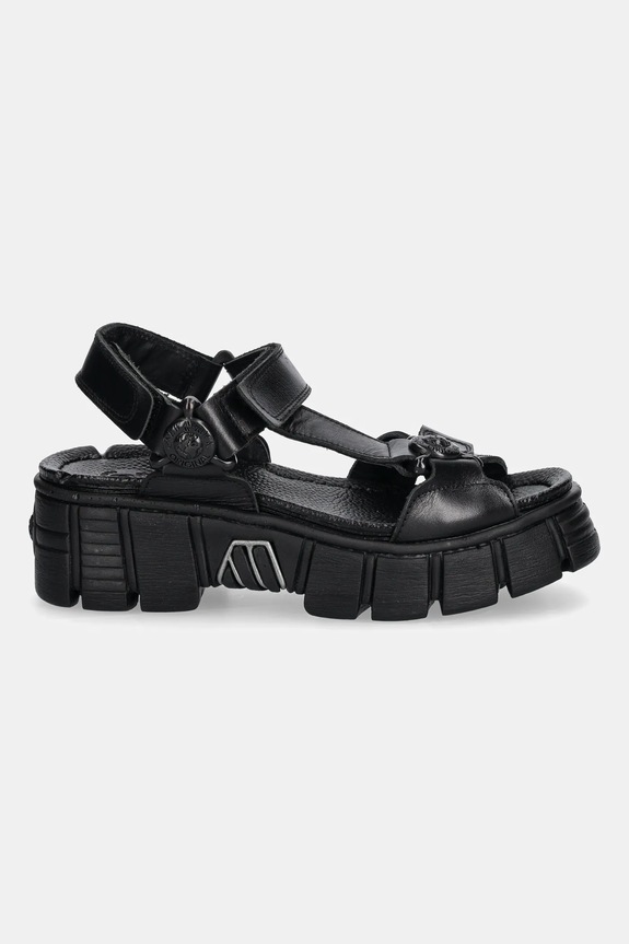 New Rock leather sandals NOMADA M.BIOS130.C2 black SS25