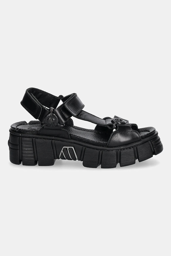 New Rock leather sandals NOMADA M.BIOS130.C2 black SS25