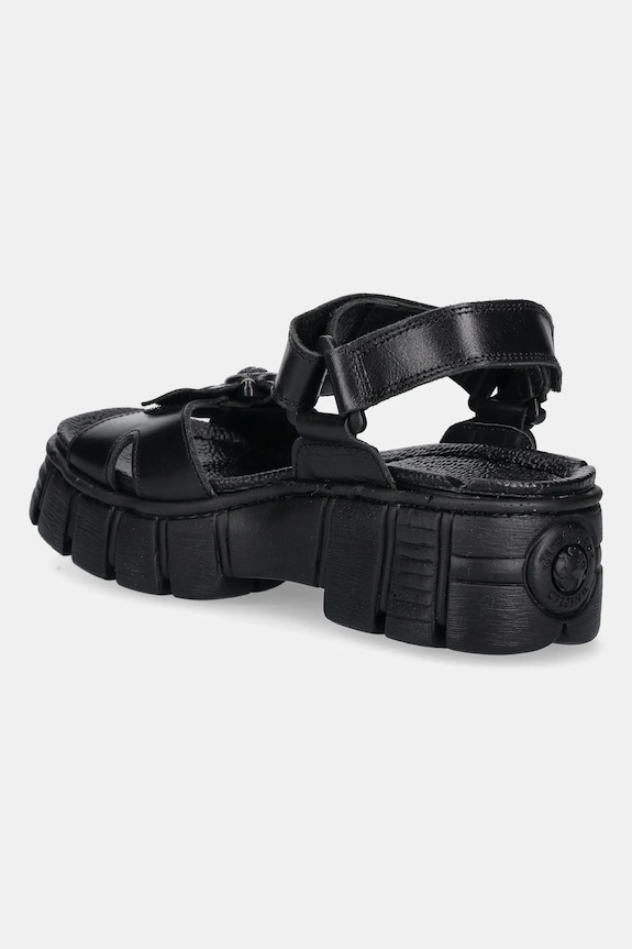 Shoes New Rock leather sandals NOMADA M.BIOS130.C2 black