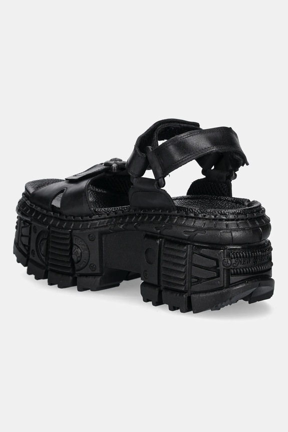 Scarpe New Rock sandali in pelle ITALI M.BIOS130.C7 nero