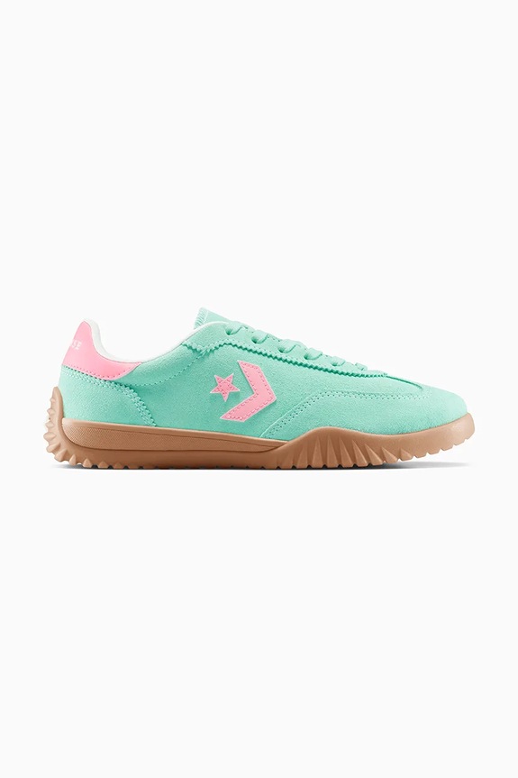 Usnjene superge Converse Run Star Trainer Semiš zelena A15090C