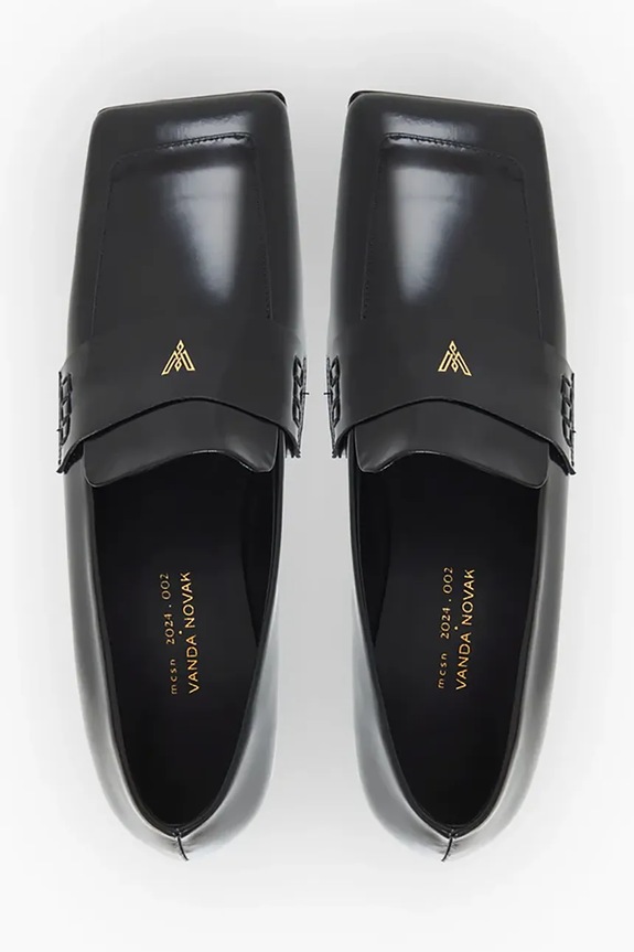 Vanda Novak bőr mokaszin Alex fekete Alex.Cristal.Black