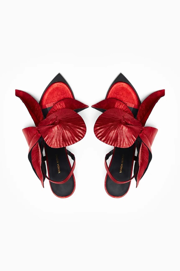 Vanda Novak bőr szandál Daisy piros Daisy.Cherry.Red