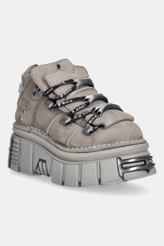 New Rock nubuk tornacipő magas szürke M.106.C185