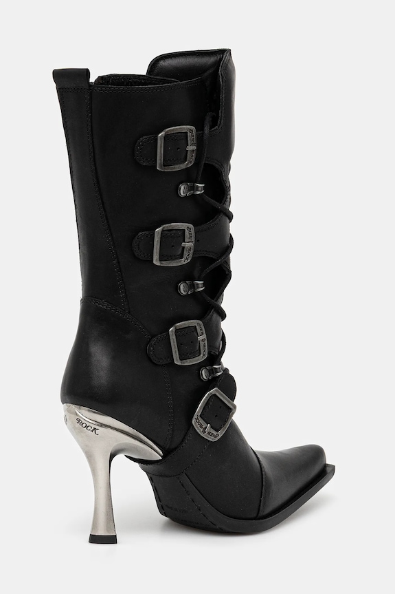 Încălțăminte New Rock cizme de piele M.9373.S2 negru