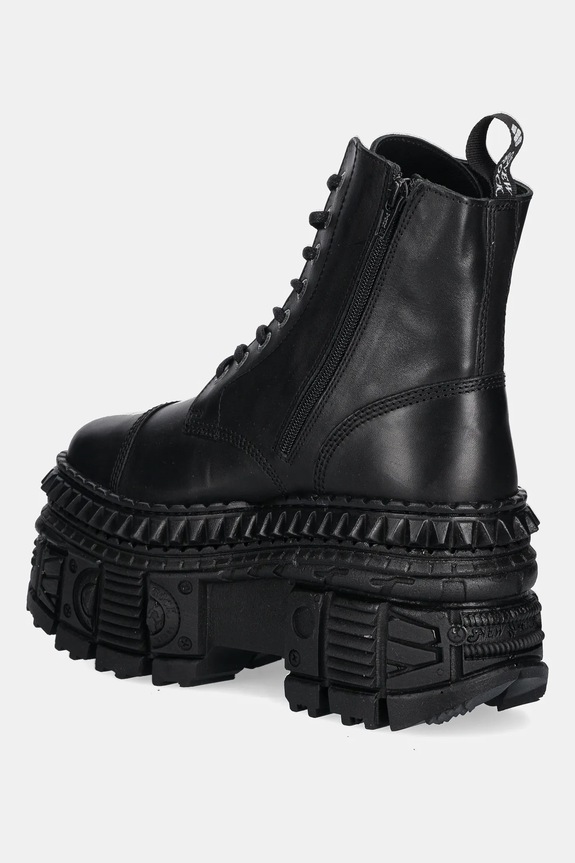 Cipők New Rock bőr bakancs M.WALL083C.S3 fekete