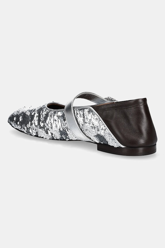 Scarpe Wales Bonner ballerine Ballerina Buckle WBW44011A argento