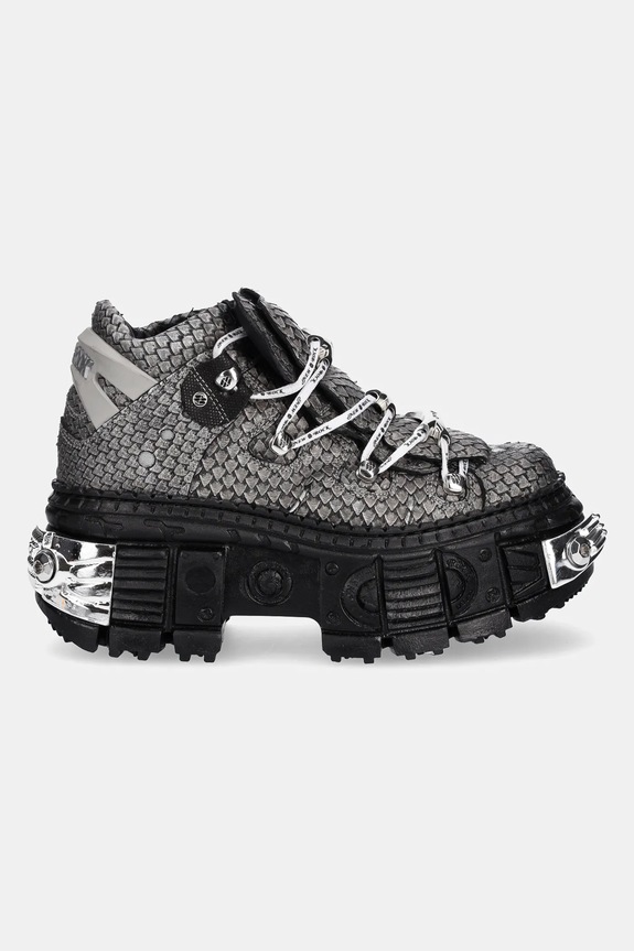 Usnjene superge New Rock M.106WALL.C40 siva SS25