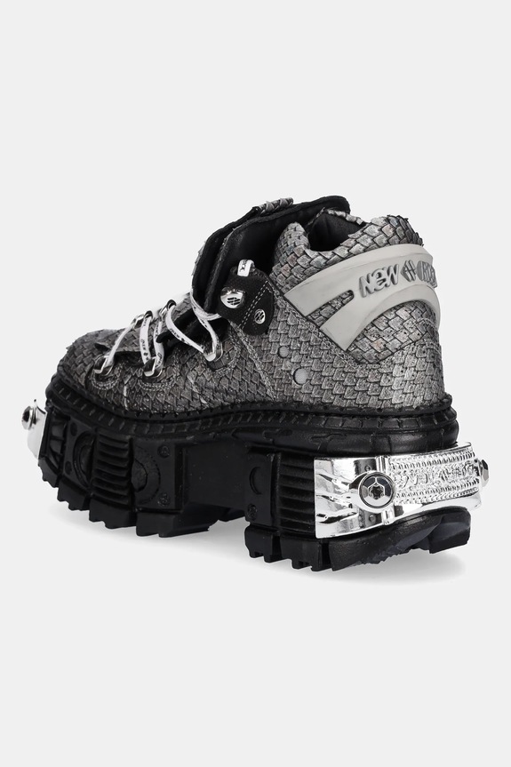 Obutev Usnjene superge New Rock M.106WALL.C40 siva
