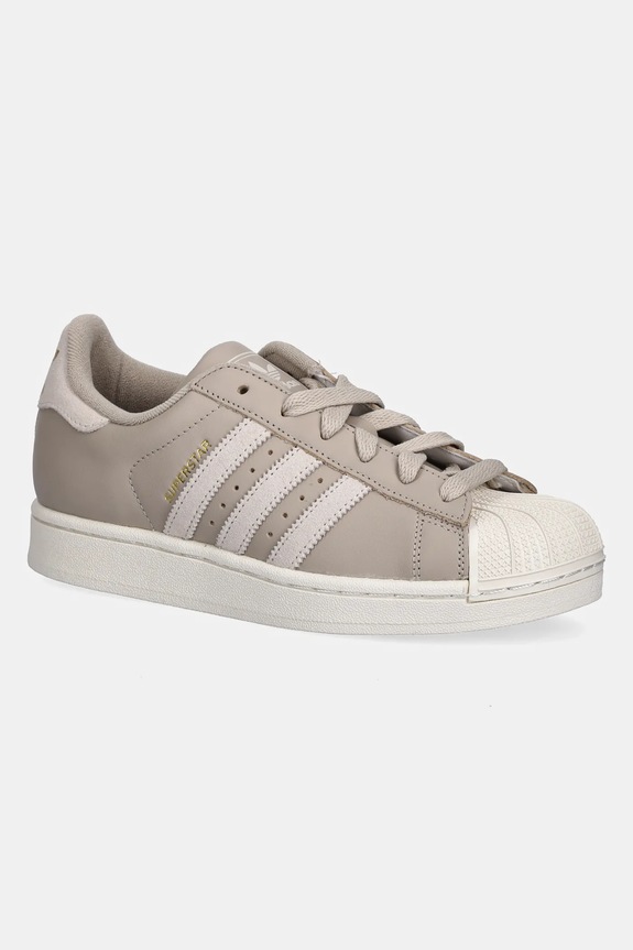 Кожаные кроссовки adidas Originals Superstar II W низкая бежевый HQ4918