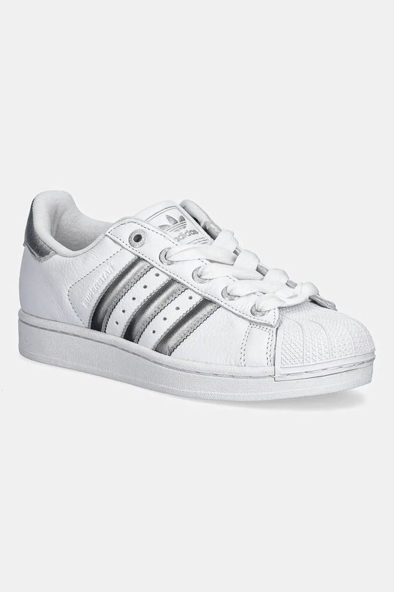 adidas Originals leather sneakers Superstar II W grain leather white JR4233