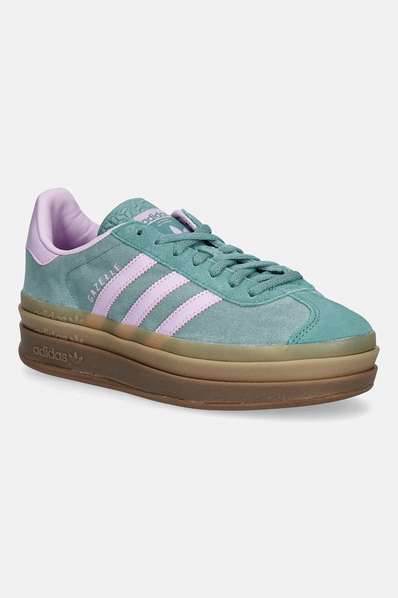 adidas Originals sneakers Gazelle Bold W pelle scamosciata verde JS3894