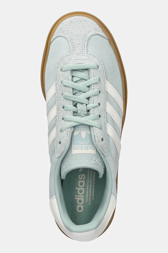Semišové tenisky adidas Originals Gazelle Bold W tyrkysová JS3902