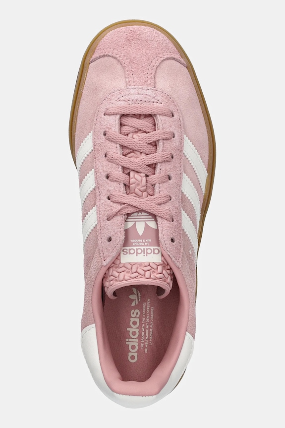 Semišové tenisky adidas Originals Gazelle Bold W růžová JS3903