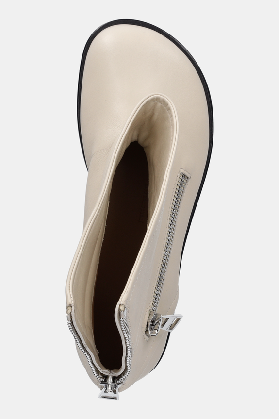 JW Anderson leather ankle boots Biker Boot beige BT0101.LA0268