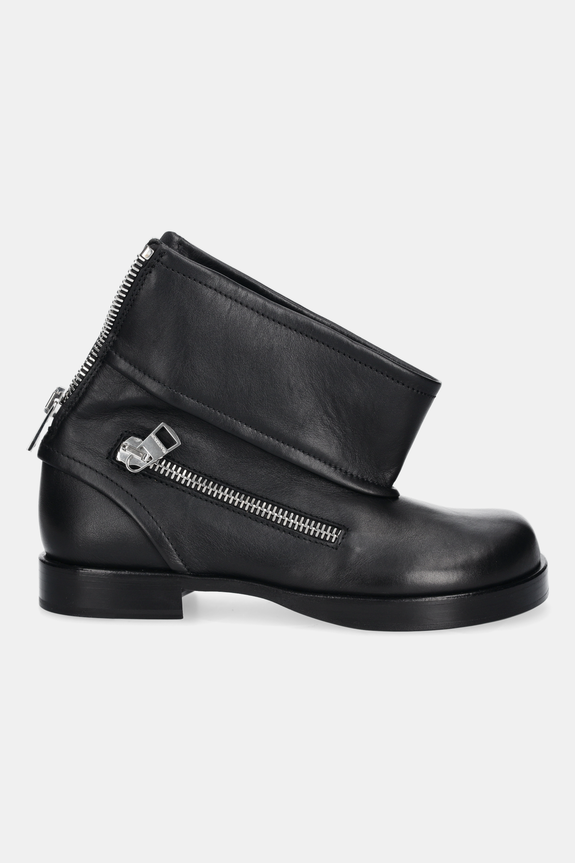 Kožené kotníkové boty JW Anderson Biker Boot BT0101.LA0268 černá SS25