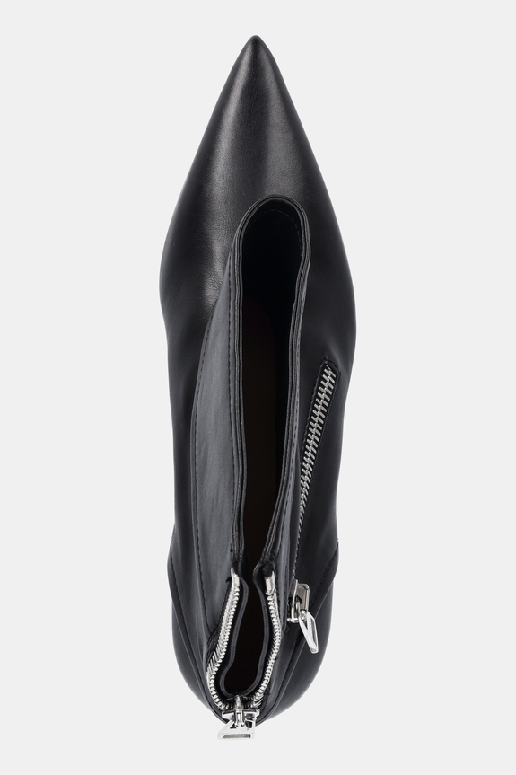 Кожени боти JW Anderson Biker Kitten Heel черен BT0105.LA0268