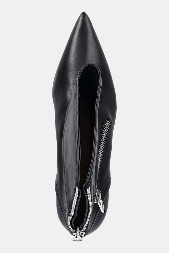 Кожени боти JW Anderson Biker Kitten Heel черен BT0105.LA0268