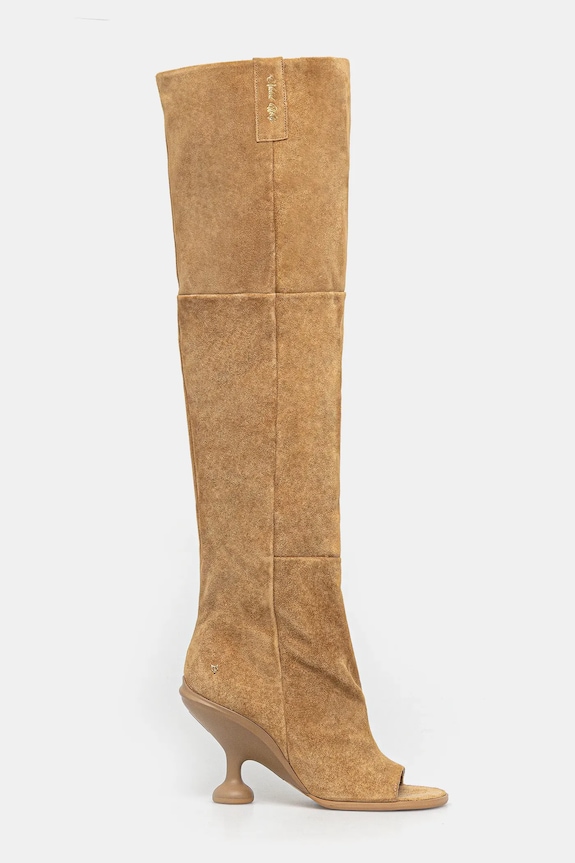 Велурени ботуши Naked Wolfe KIND Kind.Cow.Suede.Camel кафяв SS25