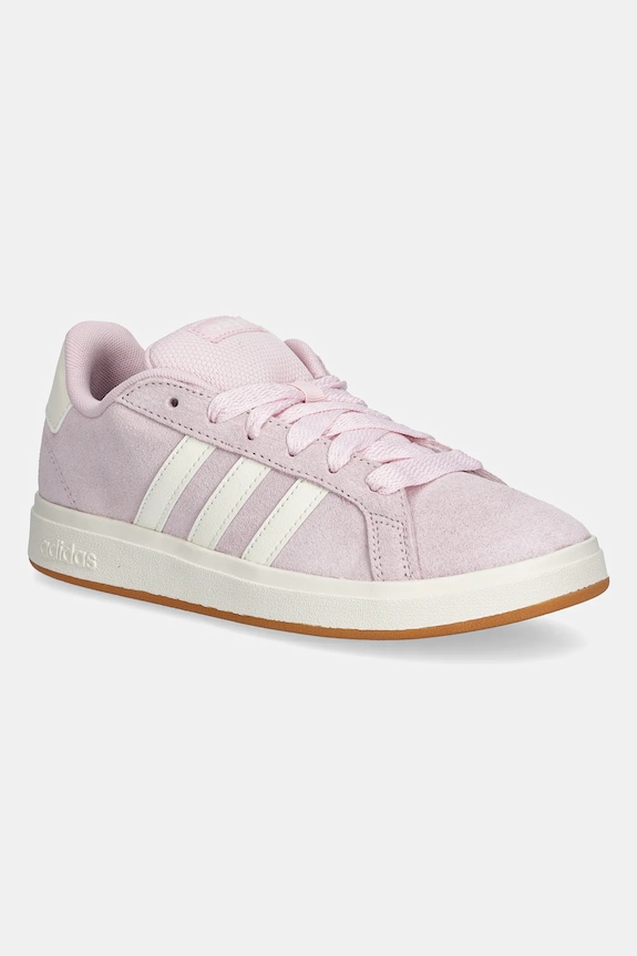 Παιδικά sneakers σουέτ adidas GRAND COURT 00s δέρμα σαμουά ροζ JP5895